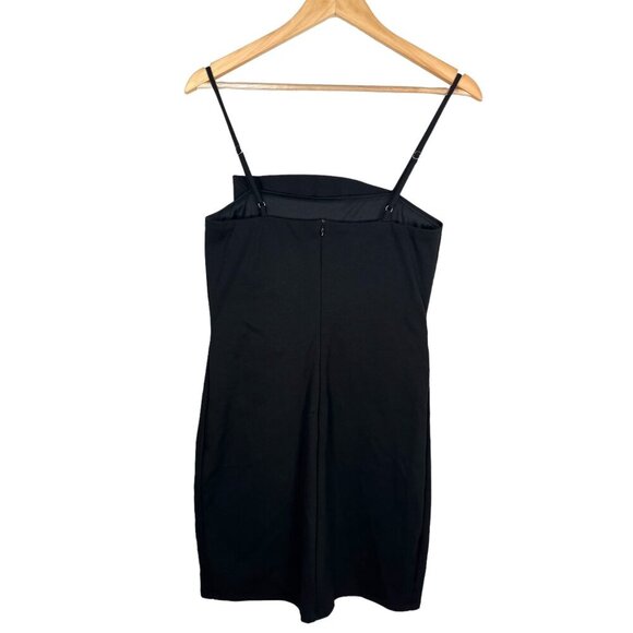 Lulus Dress Size M Black Drinks On Me Sleeveless Pleated Bodycon Sheath Stretch - Picture 6 of 13